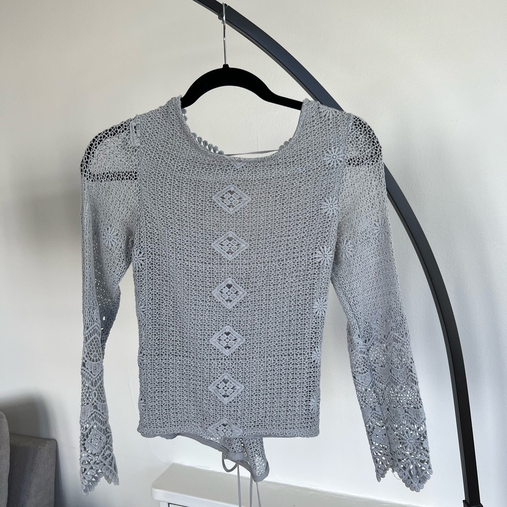 Jens Pirate Booty crochet long sleeve top